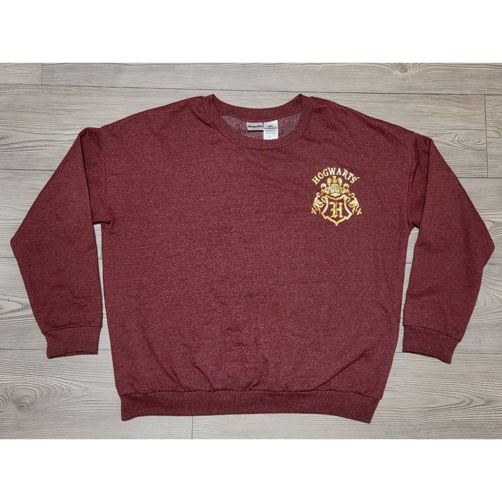 Harry Potter Sweatshirt Size XXL Hogwarts Pullover Burgundy Red Gold